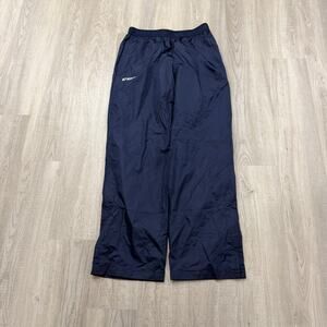 Vintage CCM Windbreaker Track Pants Men's Small Blue Swoosh Hockey y2k 2000s